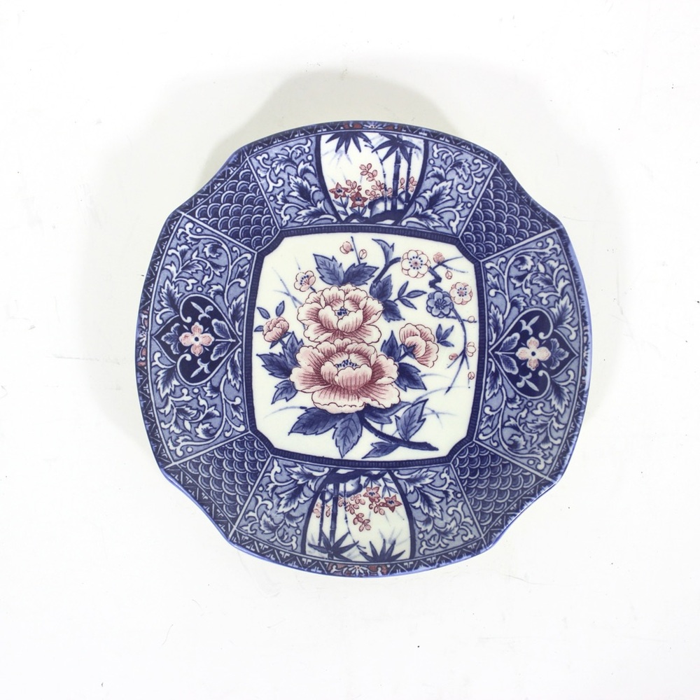 Vintage Genuine Imperial Imari Small Ornamental Plate Japan Japanese Blue White